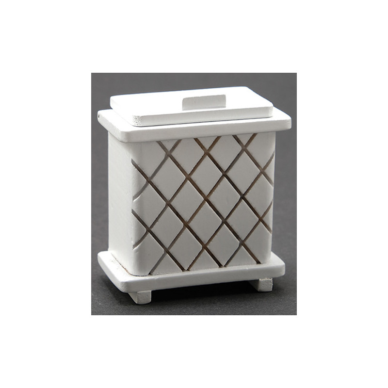&AZD6872: CLOTHES HAMPER, WHITE (HH08)