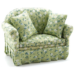Green Floral Sofa