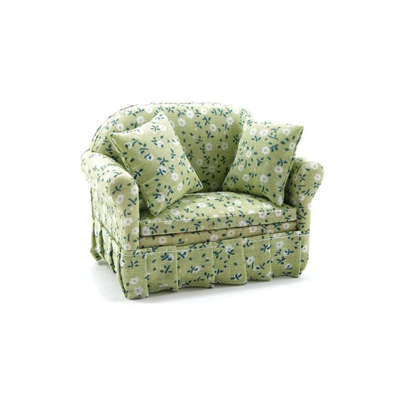 Green Floral Sofa