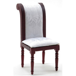 Mahogany & White Side Chair