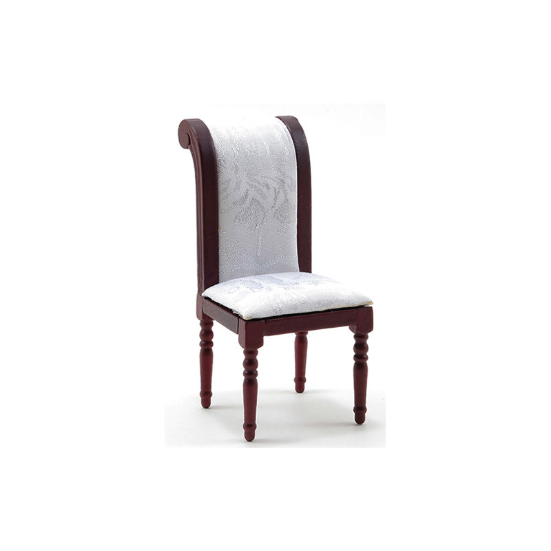 Mahogany & White Side Chair