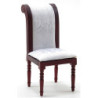 Mahogany & White Side Chair
