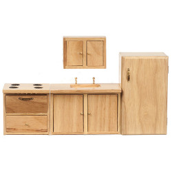 Oak Appliance Set  4Pc