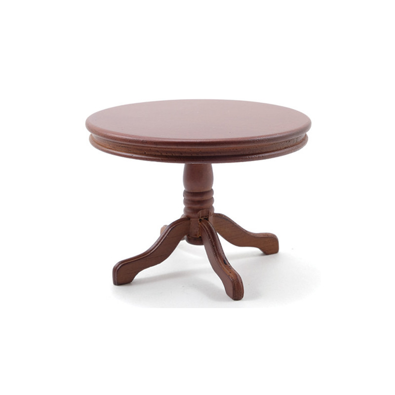 Walnut Round Pedestal Table