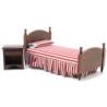 Walnut Bed & Night Stand