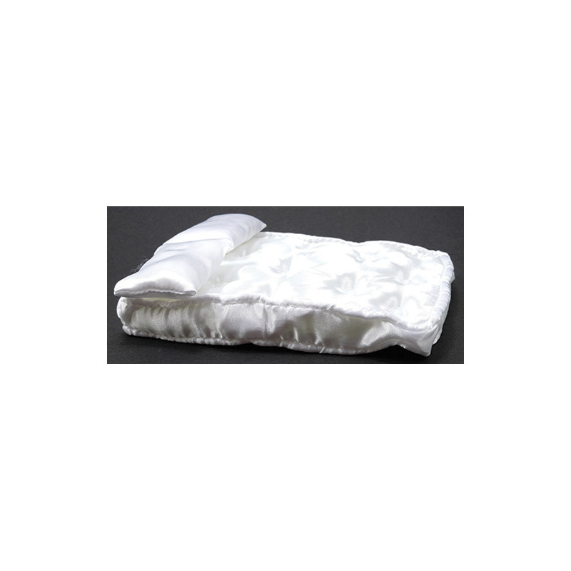 Mattress with Pillows & White Fabric