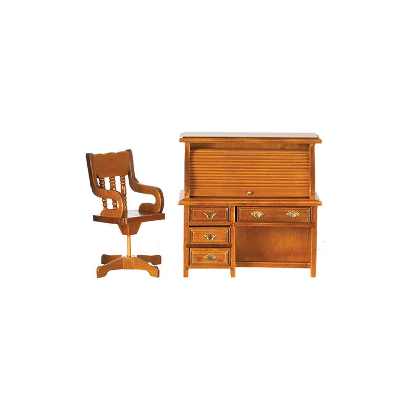 Rolltop Desk/Chair  Walnut