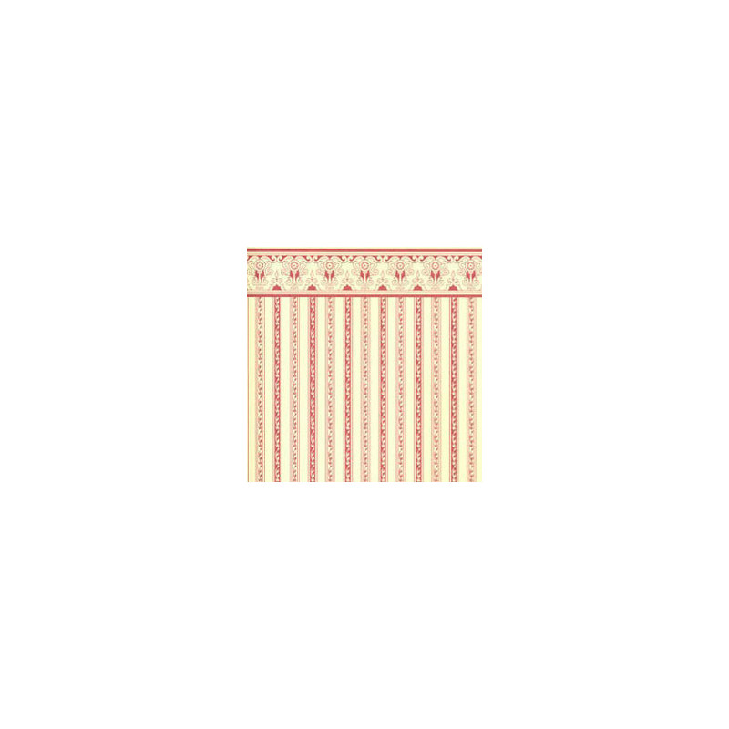 6 pack Wallpaper, Regency, Burgundy Stripe