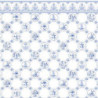 6 pack Wallpaper, Dutch Tile, Blue On White