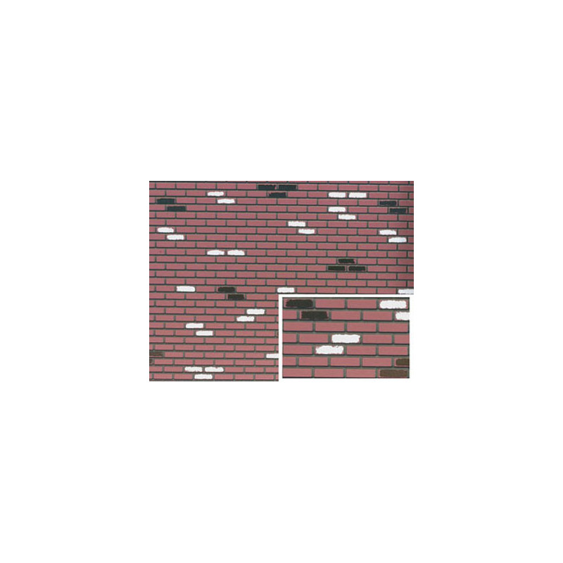 USED BRICK: RED/WHT ON BLK, 12X16, JR112