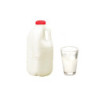1/2 GALLON MILK W/GLASS OF MILK