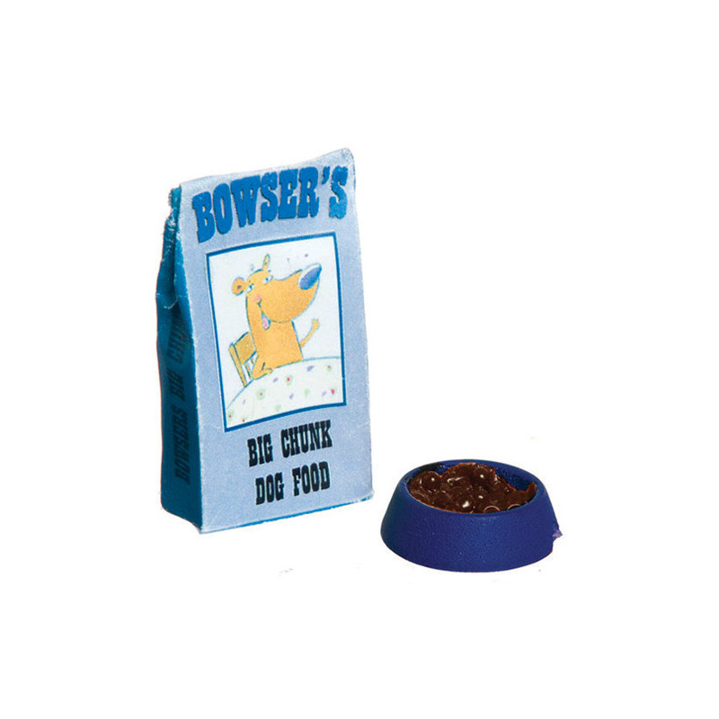 DOG FOOD BAG, FILLED BOWL