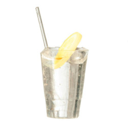 GLASS W/LEMON & STRAW