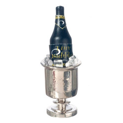 BOTTLE OF CHAMPAGNE IN BUCKET OF ICE