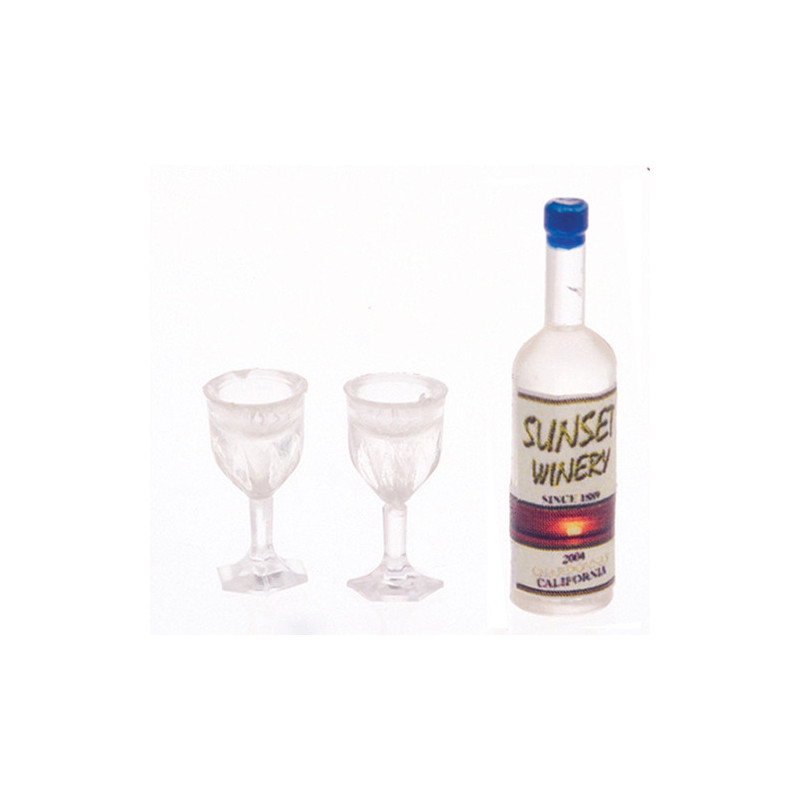 WHITE WINE W/2 GOBLETS