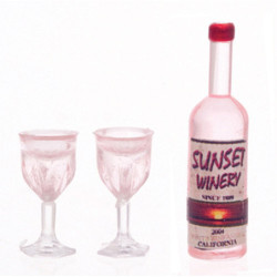 ROSE WINE W/2 GOBLETS