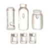 ASSORTED BOTTLES AND JARS, 6/PK