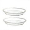 PIE PAN SET: 2-9IN CLEAR PANS