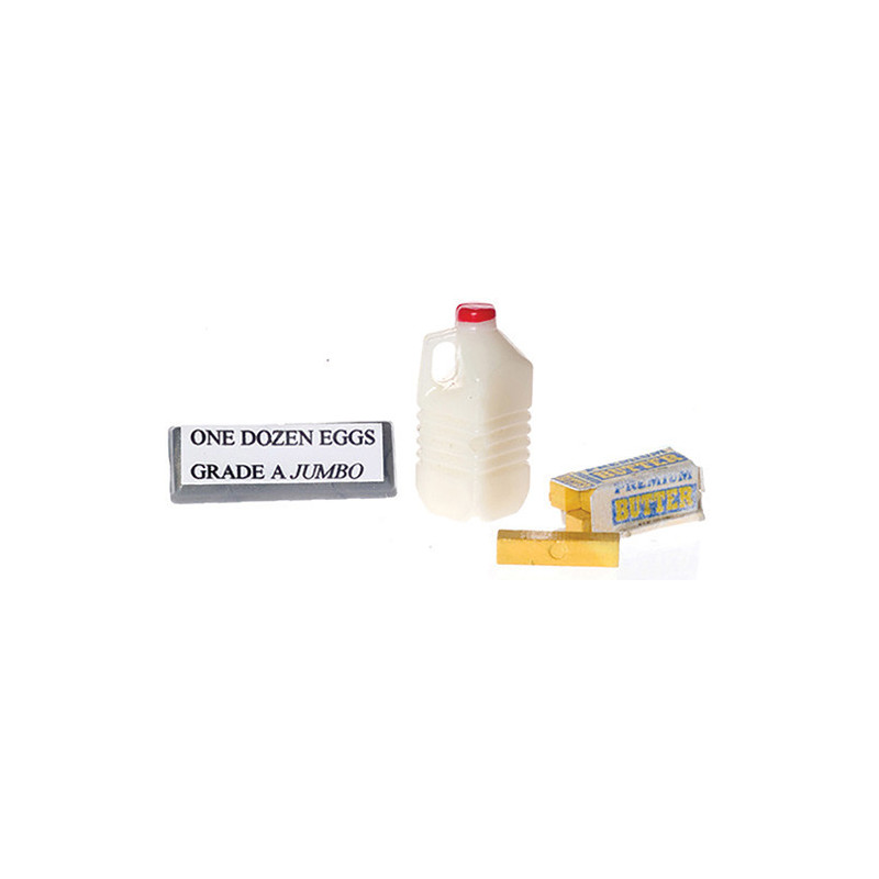DAIRY SET, MILK, BUTTER, EGG