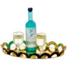 WHITE WINE, 2 GLASSES, TRAY