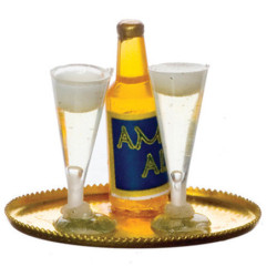 BEER, 2 PILSENERS, TRAY