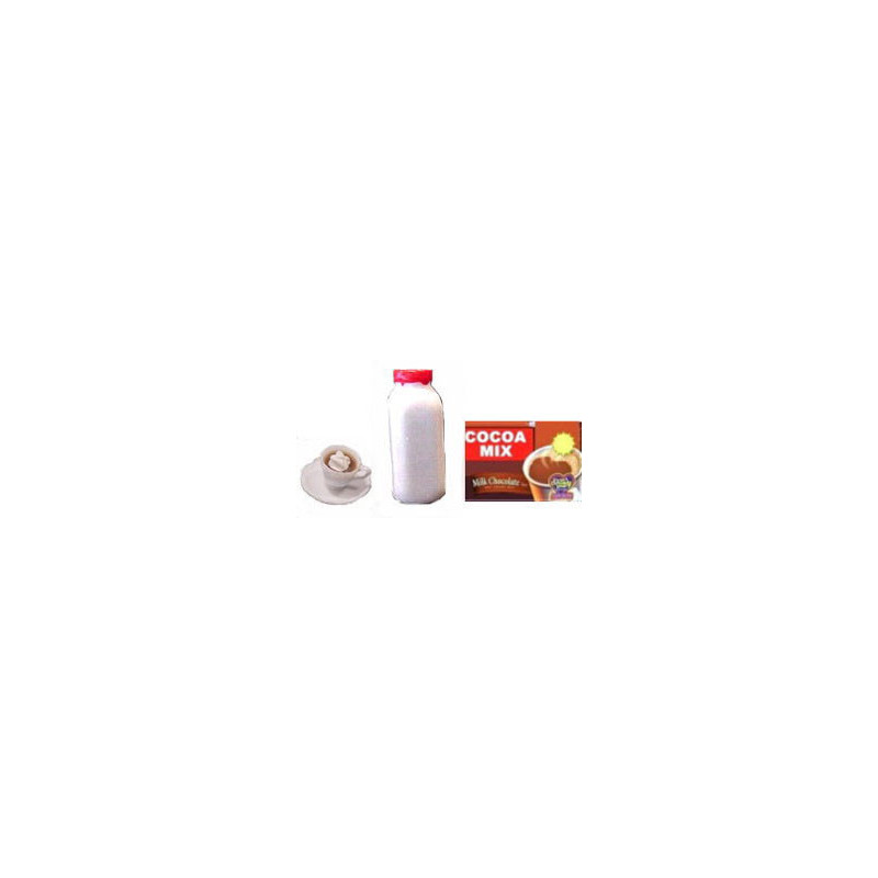 HOT COCOA MIX, QUART OF MILK, CUP OF COCOA