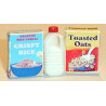 CEREAL SET -1/2GAL MILK, 2 CEREAL BOXES