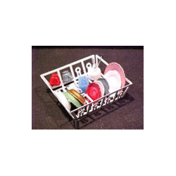 FILLED DISH DRAINER