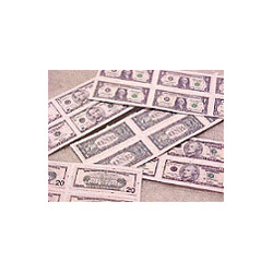 SHEETS OF MONEY - 1'S TO 20'S - DOUBLE SIDED