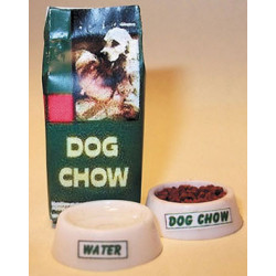 DOG CHOW BAG (SMALL) W/BOWL OF FOOD