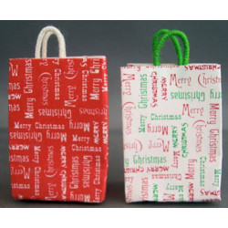MERRY CHRISTMAS SHOPPING BAG- WHITE