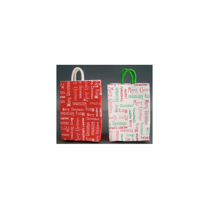 MERRY CHRISTMAS SHOPPING BAG- WHITE