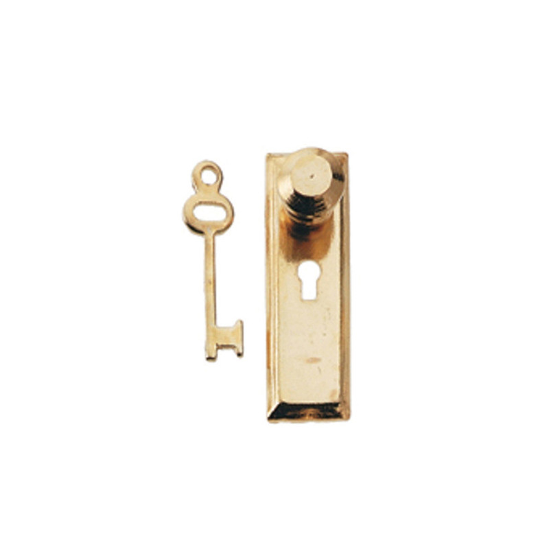 Knob W/Key Plate 2Pc/Pk