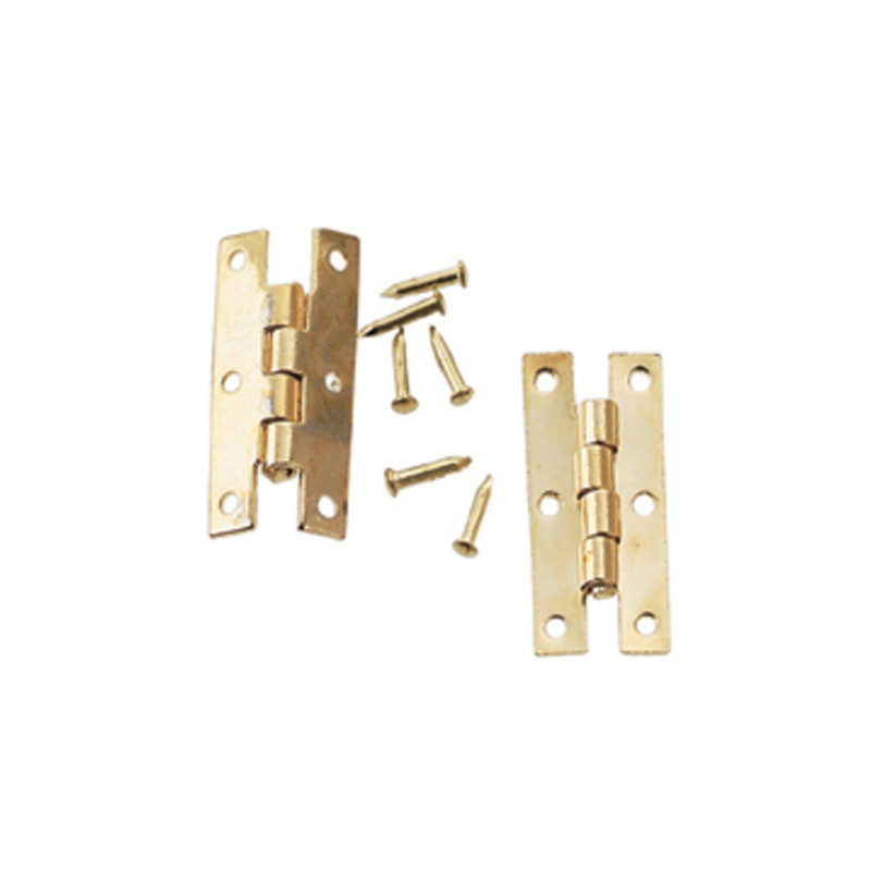 H Hinge Brass 2Pr/Pk