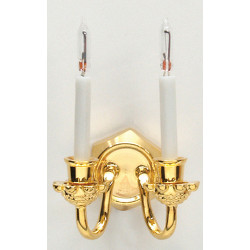 Dbl Candle Wall Sconce/Bi-Pin