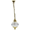 Large Clear Bead Hanging Lamp