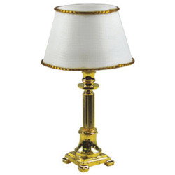 BRASS COLUMN TABLE LAMP