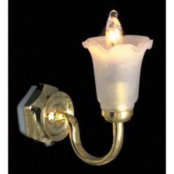 Single Frosted Tulip Sconce