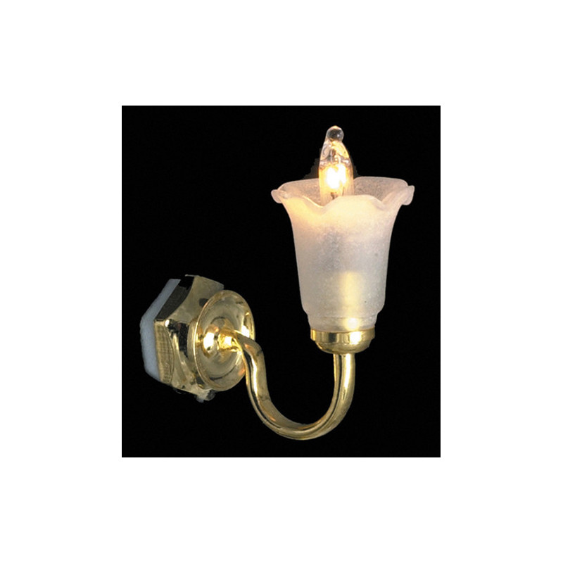 Single Frosted Tulip Sconce