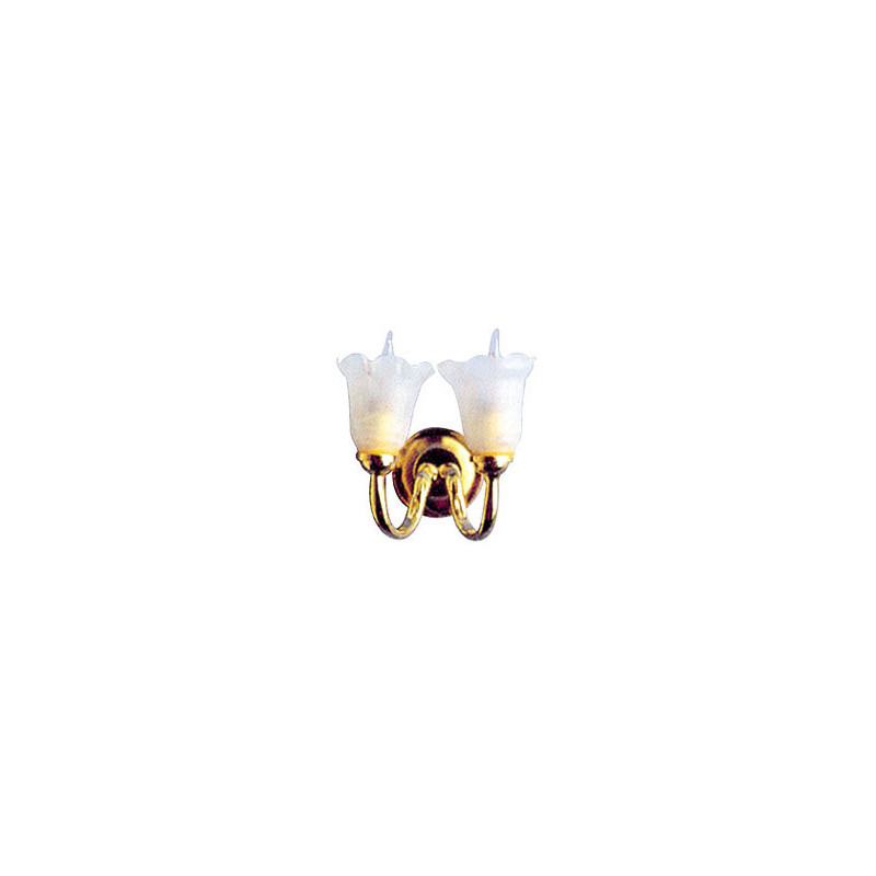 Dble Frstd Tulip Wall Sconce