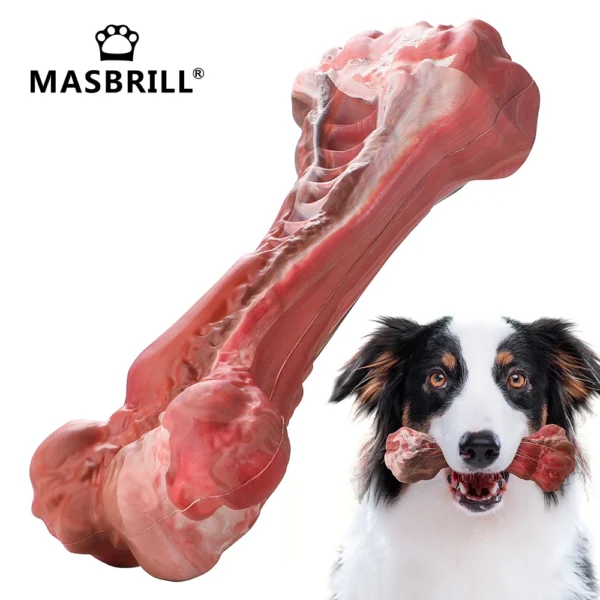 Pet Dog Bone Chew Toy for Chewers Treat Dispensing Durable Rubber Toothbrush Cleaning Toy Puppy Chewing Supplies Dog Accessories - Image 7