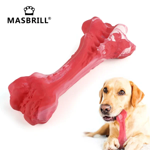 Pet Dog Bone Chew Toy for Chewers Treat Dispensing Durable Rubber Toothbrush Cleaning Toy Puppy Chewing Supplies Dog Accessories - Image 8