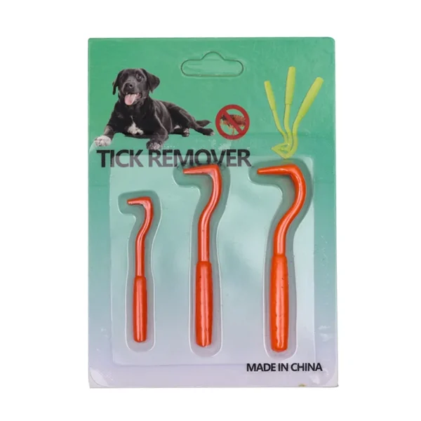 3pcs/set Pet Tick Removal Tool Kit Plastic Flea Scratching Hook Remove Tweezers Clip Pet Treatment Cramp Puppy Grooming Supplies - Image 7