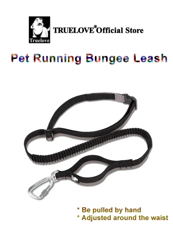 Truelove Dog Running Bungee Leash Hand-held Waistworn Adjustable Nylon Elastic Retractable Dog Leads for Running Jogging Walking - Image 9