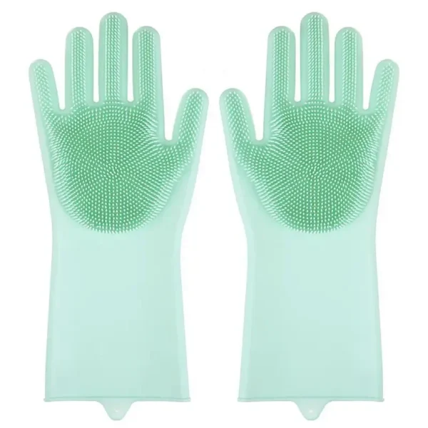 Pet Grooming Cleaning Gloves Dog Cat Bathing Shampoo Glove Scrubber Magic Dishwashing Cleanner Sponge Silicon Hair Removal Glove - Image 7